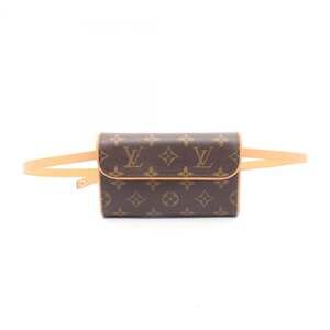 LOUIS VUITTON Brown Monogram Leather Pochette Fanny Pack